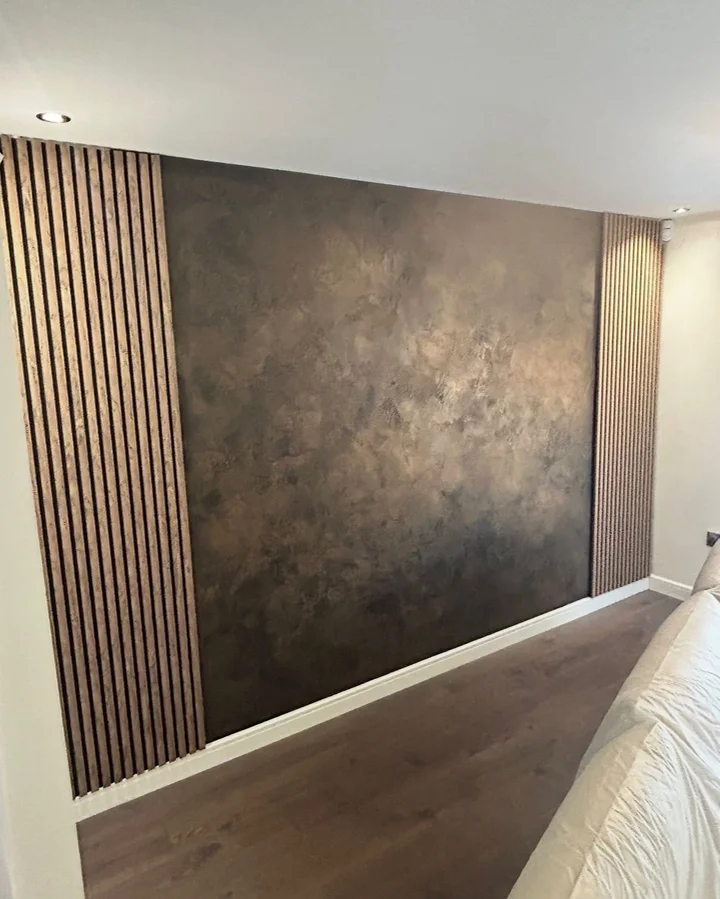 PS Plastering Services - Luxury Bronze Venetian Plaster Feature Wall Glasgow, Scotland 2026