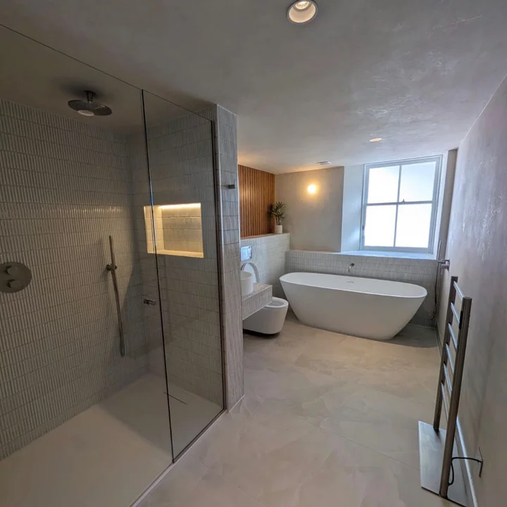 PS Plastering Services in Glasgow - Luxurious Micromcement Bathroom 2026