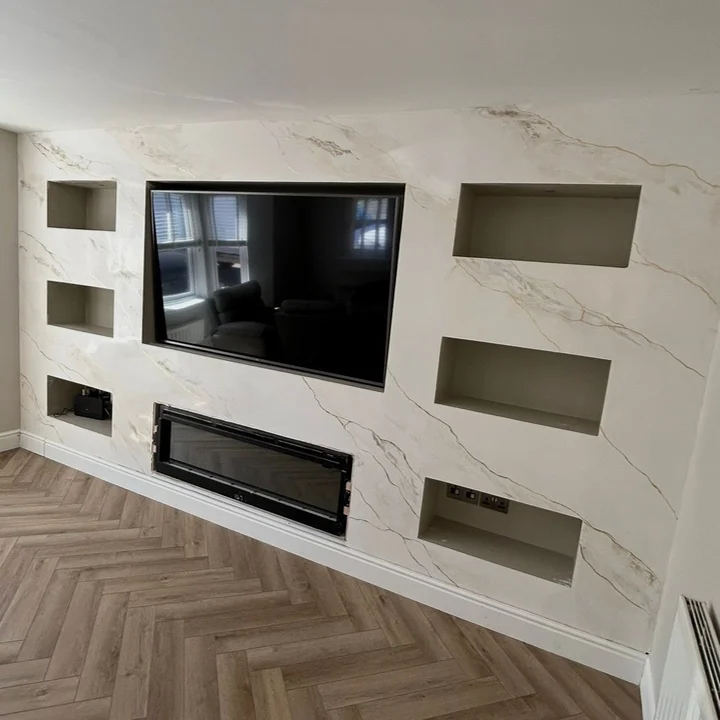 PS Plastering Services in Glasgow - Venetian marble plaster Media Walls 2026